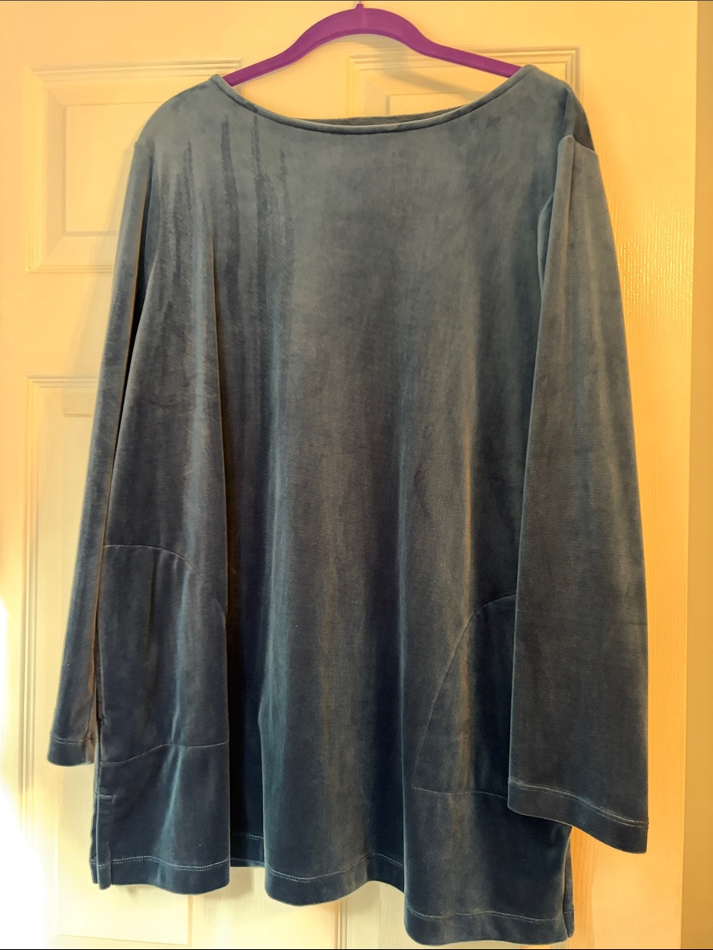 J. Jill Velvet Tunic Top in Slate Blue